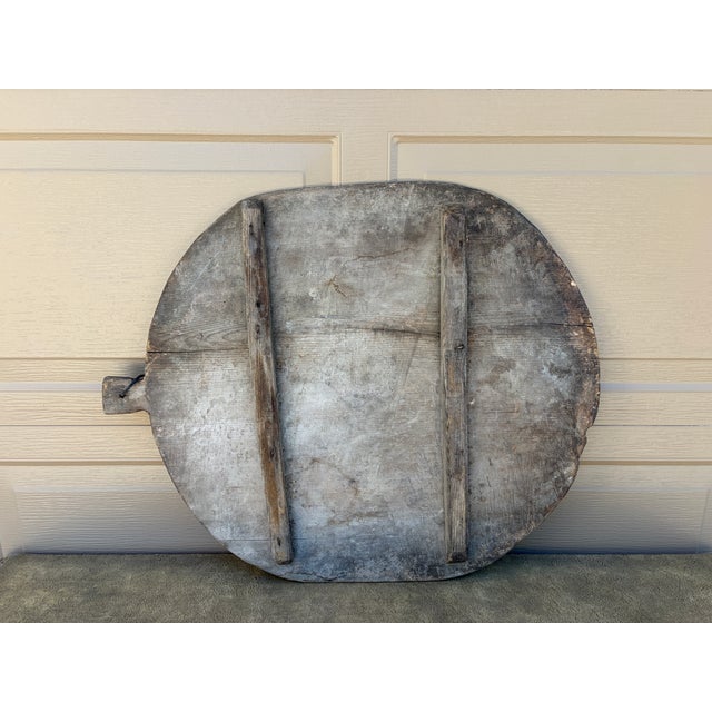 Late 19th Century French Country Rustic Wooden Bread Board For Sale - Image 12 of 12