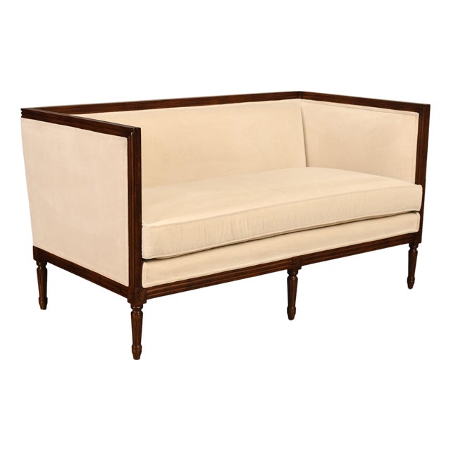 Edward Ferrell French Louis XVI Style Loveseat Sofa For Sale