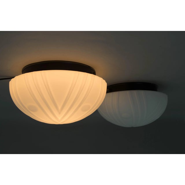 Mid-Century Flush Mounts, 1990s, Set of 2 For Sale - Image 6 of 8