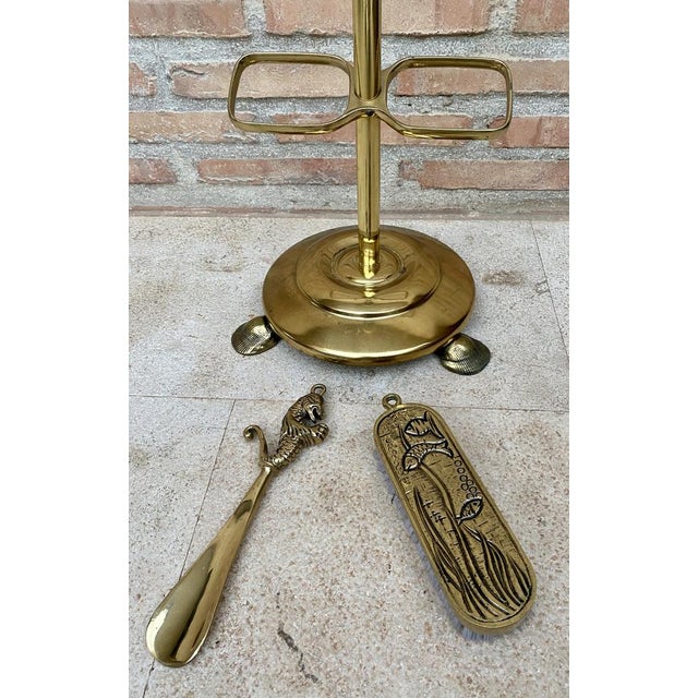 1940s Early 20th Century French Bronze and Brass Valet Stand Dressboy, 1940s For Sale - Image 5 of 16