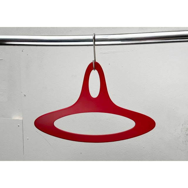 Cream Mid-Century Modern German Space Age Green, Red, Yellow, White Coat Hangers by Jürgen Lange for Schönbuch, 1960s, Set of 4 For Sale - Image 8 of 18