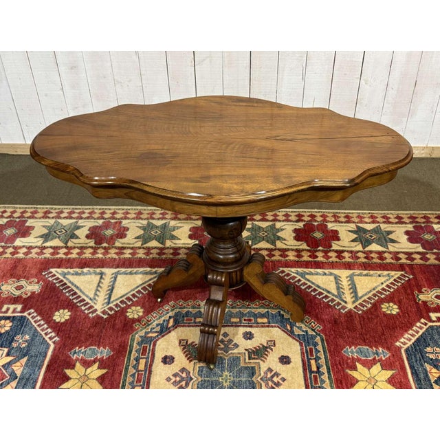 Louis Philippe Style Walnut Side Table, 1800s For Sale - Image 3 of 12