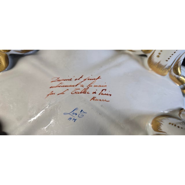 Covered Tureen with Stand in Porcelain with Gilded Vegetal Decoration from Le Tallec, Paris, France, 1960s For Sale - Image 4 of 16