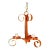 Richard Essig Mid Century Orange Pop Art 3 Light Chandelier For Sale