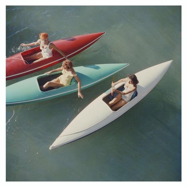 Lake Tahoe Trip 1960 Young women canoeing on the Nevada side of Lake Tahoe, 1959. Photo by Slim Aarons Slim Aarons was one...