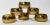 Vintage Hammered Brass Napkin Rings, Set of 6 For Sale - Image 4 of 6