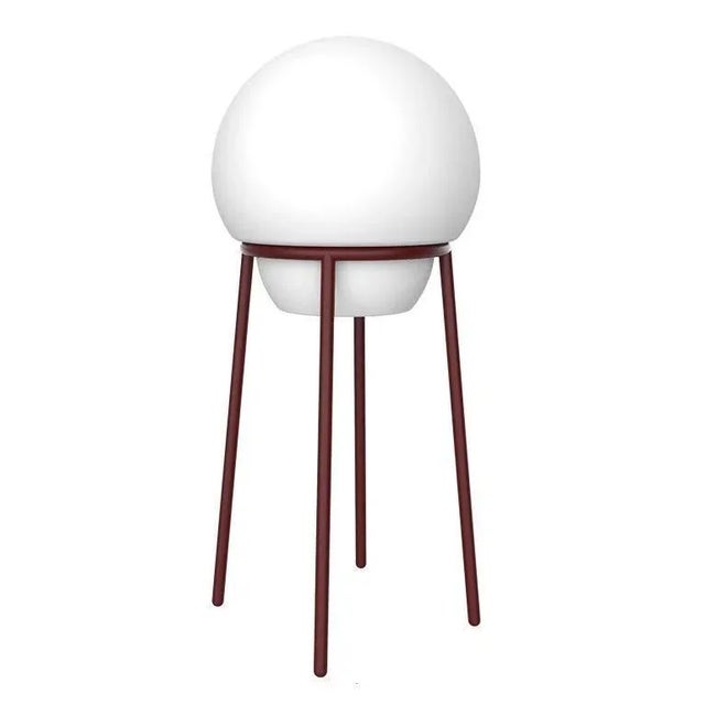 Lace burgundy high lamp 50 by mowee dimensions: d 55 x h 112 cm material: polyethylene, stainless steel weight: 4.8 kg led...