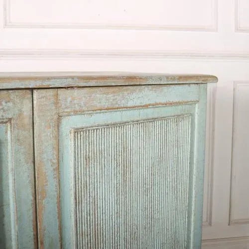 Wood Swedish Painted Pine Buffet For Sale - Image 7 of 11