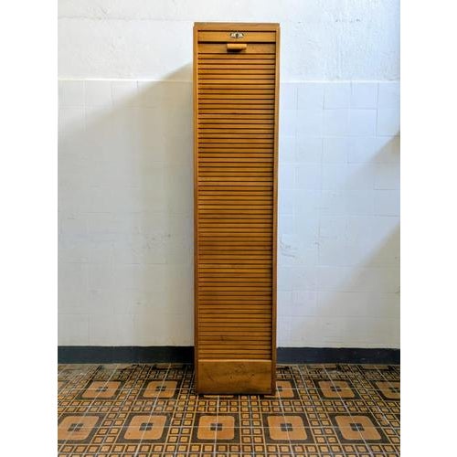 Antique Light Oak Filing Cabinet from Radia Brand, France, 1940s For Sale - Image 11 of 11