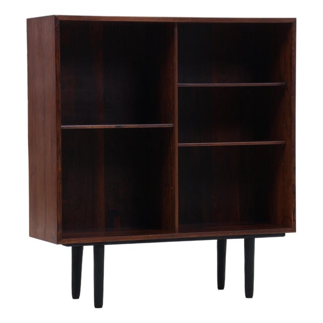 Vintage Scandinavian Rosewood Bookcase with Black Legs, 1960s For Sale
