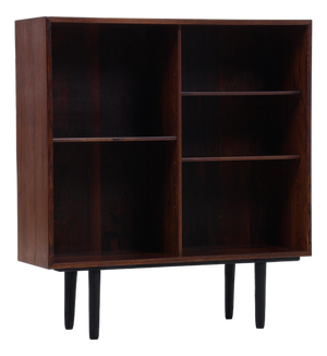 Vintage Scandinavian Rosewood Bookcase with Black Legs, 1960s