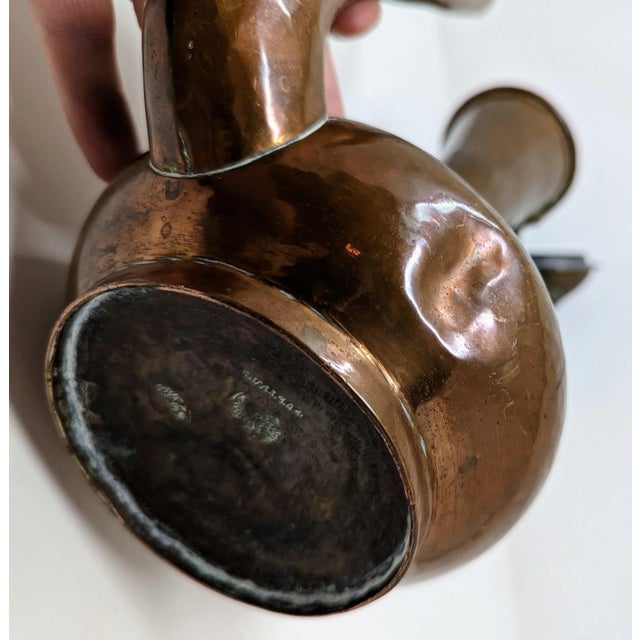 Vintage Copper Tea Pot Pitcher - Beautiful Patina For Sale - Image 12 of 13