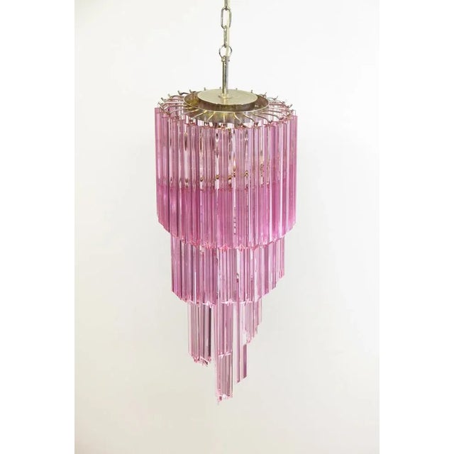 Murano Glass Spiral Chandelier, 1990 For Sale - Image 4 of 13