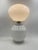White Space Age White Glass Table Lamp, 1970s For Sale - Image 8 of 16