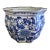 Chinoiserie Large Blue and White Porcelain Planter For Sale