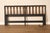 Mid Century Modern King Size Headboard with Ebony Frame and Walnut Bentwood Slats For Sale - Image 10 of 18