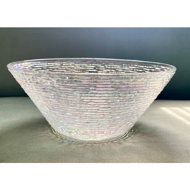 Mid 20th Century Multicolored Iridescent Glass Bowl For Sale - Image 4 of 8