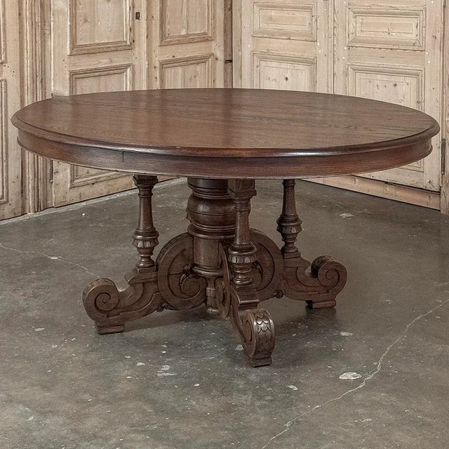 19th Century French Napoleon III Period Grand Oval Center Table For Sale - Image 4 of 14