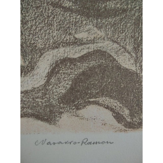 Juan Navarro Ramon, Figure, 1980, Lithograph, Framed For Sale - Image 6 of 8
