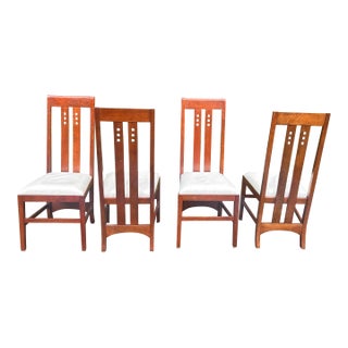 Stickley Mackintosh Side Chairs in Cherry — Set of 4 For Sale