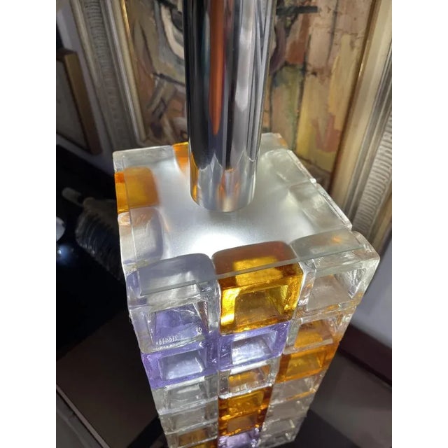 Glass Murano Glass Table Lamp attributed to Albano Poli for Poliarte, Italy, 1970 For Sale - Image 7 of 9