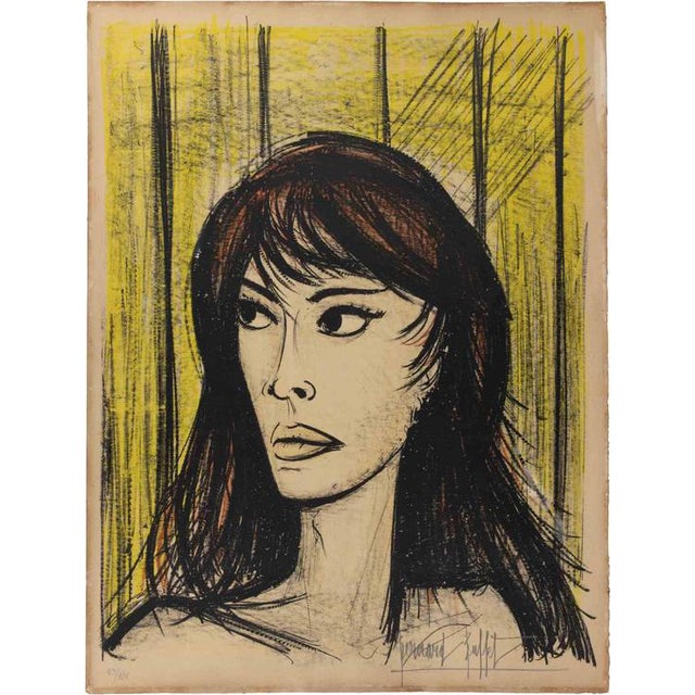 Bernard Buffet, Rita, Edition 59/125, 1960, Lithograph For Sale