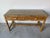Brown Vintage Palm Beach Regency Coastal Rattan Console Table With Glass Top/ Sold For Sale - Image 8 of 12