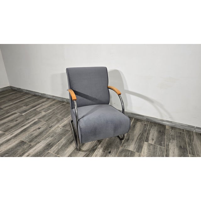 Bauhaus Lounge Chair from Mücke Melder, 1940s, in Restored conditions. Designed 1920 to 1949 I have official proof of...