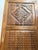 Wood Hand Carved Teak Wood Barn Door Geometric Medallion Three Panel Farmhouse Sliding Door 96x36 For Sale - Image 7 of 8