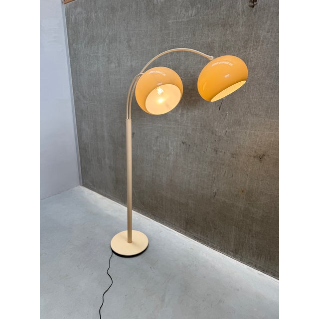 Mid-Century Modern Vintage Double Arch Mushroom Floor Lamp, 1970s For Sale - Image 3 of 11