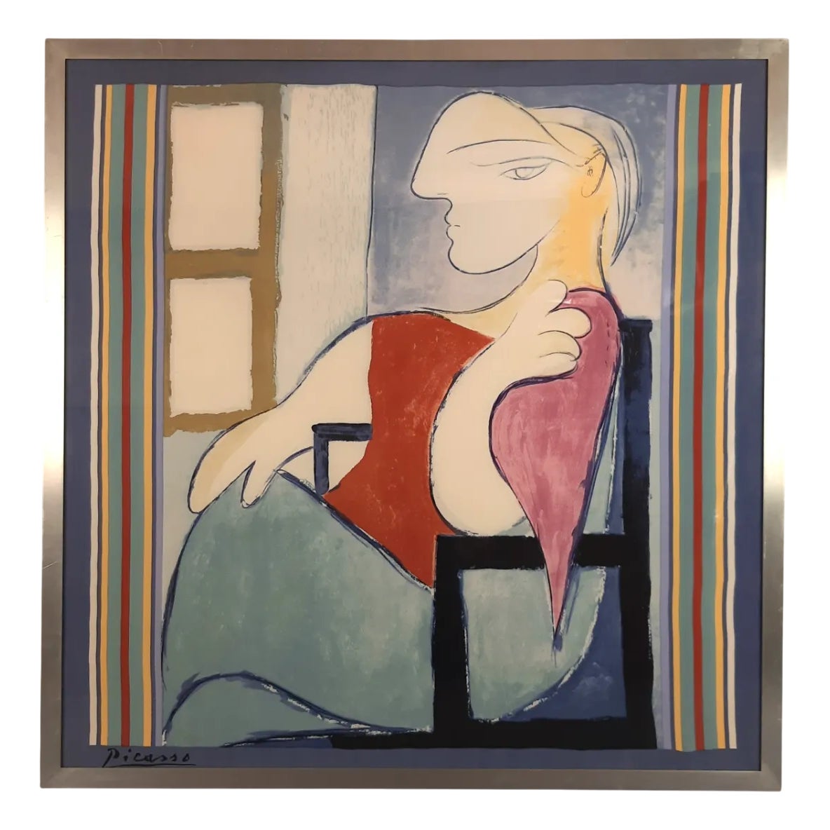Picasso, Portrait of Marie-Thérèse, 1960s, Lithograph on Scarf