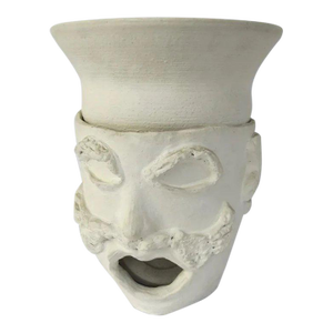 Mid 20th Century Art Pottery Face Planter