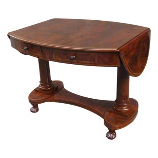 Early 19th Century Biedermeier Period Oval Library Table desk Germany For Sale
