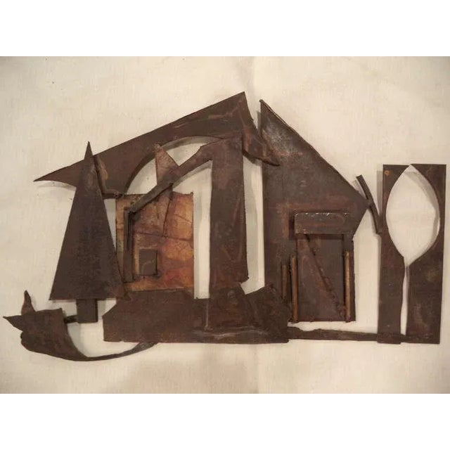Mid-Century Modern Brutalist House Wall Sculpture For Sale - Image 3 of 12