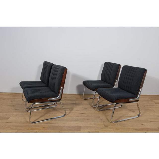 1970s Chrome and Rosewood Chairs from Gordon Russell, United Kingdom, 1970s, Set of 4 For Sale - Image 5 of 18