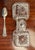 Late 20th Century Antique Crystal Double Salt and Pepper Cellar With Silver Plate Spoon For Sale - Image 5 of 6