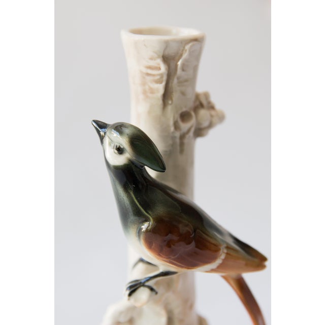 Antique Italian Majolica Bird Bud Vase Chairish