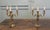 Metal Large Brass Three Branch Table Lamps Candelabra, 1930, Set of 2 For Sale - Image 7 of 9