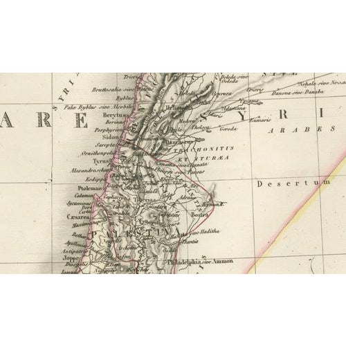 Antique Map of Syria, Egypt and the Nile Delta by Lapie, 1838 For Sale - Image 10 of 12
