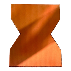 Cardboard Sculpture in Muted Orange