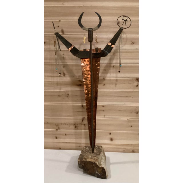 Shaman Mixed Metal Sculpture Attributed to Bill Worrell (1936-2021). Unsigned. In the picture with two Shaman's, this is...