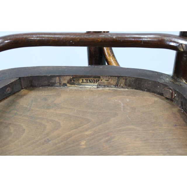 Wood Art Nouveau Bentwood Chairs from Thonet, Czechoslovakia, 1920s, Set of 2 For Sale - Image 7 of 18
