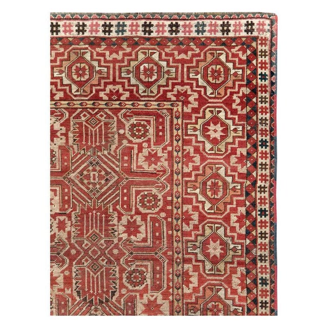 Galerie Shabab Collection Early 20th Century Handmade Central Asian Tribal Gallery Accent Rug For Sale - Image 4 of 10