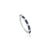 Blue Blue Sapphire and Diamond Dainty Band Ring in 18k White Gold Ring Size 11 For Sale - Image 8 of 9