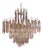 Vintage Crystal and Gold Plated Mid-Century Modern Chandelier For Sale