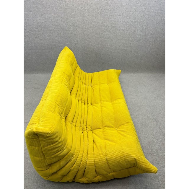Togo Three-Seater Sofa in Yellow from Ligne Roset, 2012 For Sale - Image 11 of 15