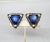 Metal Vintage 1950s Signed Napier Silvertone Blue Moonglow & Faux-Pearl Clip Earrings - 2 Pieces For Sale - Image 7 of 9