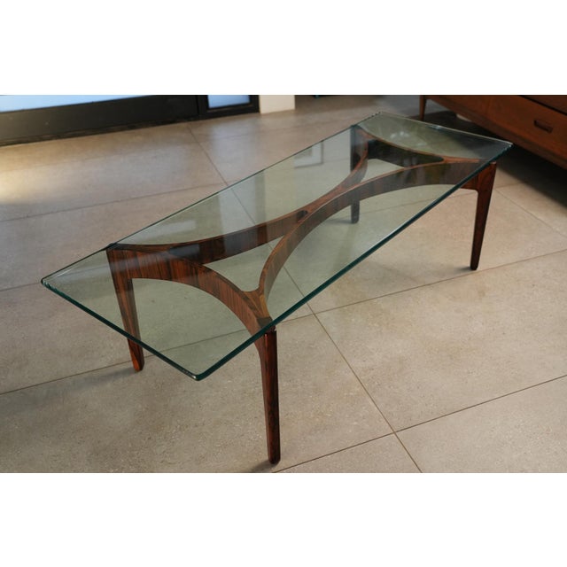 Sculptural Brazilian Rosewood Coffee Table by Sven Ellekaer, Denmark, 1960s For Sale - Image 11 of 15