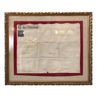 Early 19th Century Original Framed Land Indenture, England, 1810 For Sale