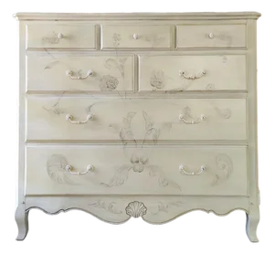 Hand Decorated Tall Chest by Ethan Allen